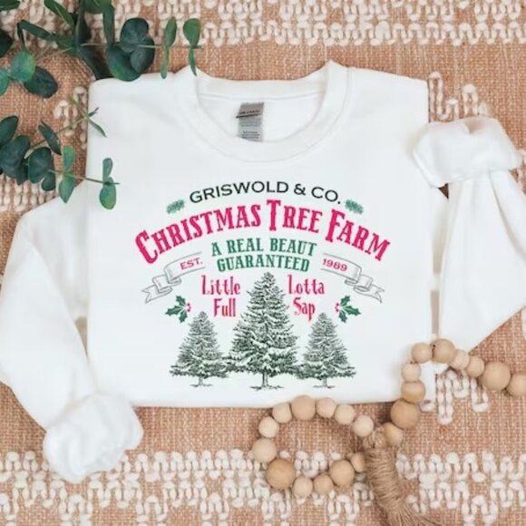 Griswold Christmas Sweatshirt Christmas Vacation Tree Sweatshirt 90 - Picture 1 of 5